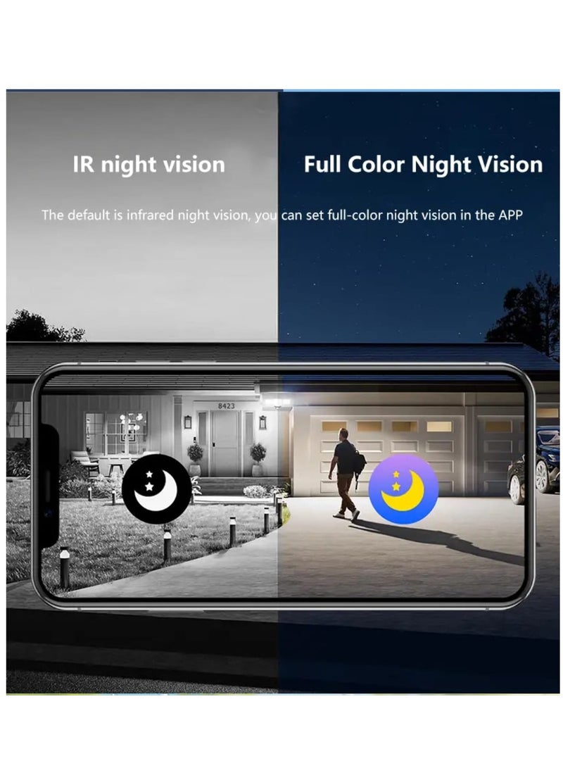 JORTAN 6MP 4G Wireless Solar Outdoor Camera, Color Night Vision, IP66 Weatherproof, Motion Detection, Motion Tracking, Two Way Talking, 10800 mAh Big Battery, 8 Watt Solar Panel, 24/7 Recording.