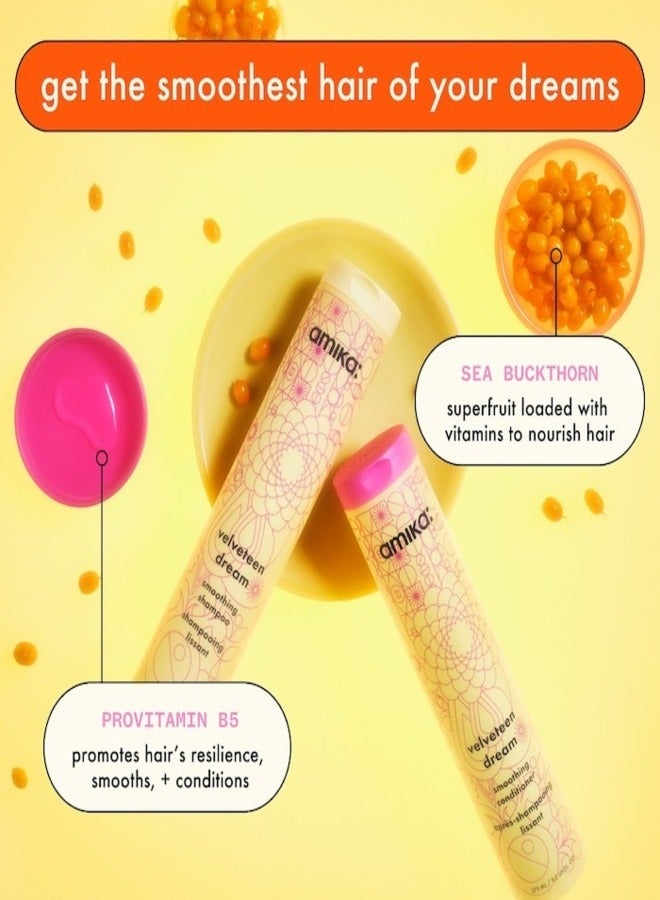 AMIKA Velveteen Dream Anti-Frizz Smoothing Conditioner 275ml – Moisturizing, Humidity-Resistant Conditioner for Soft, Sleek, and Frizz-Free Hair with Long-Lasting Smoothness and Shine