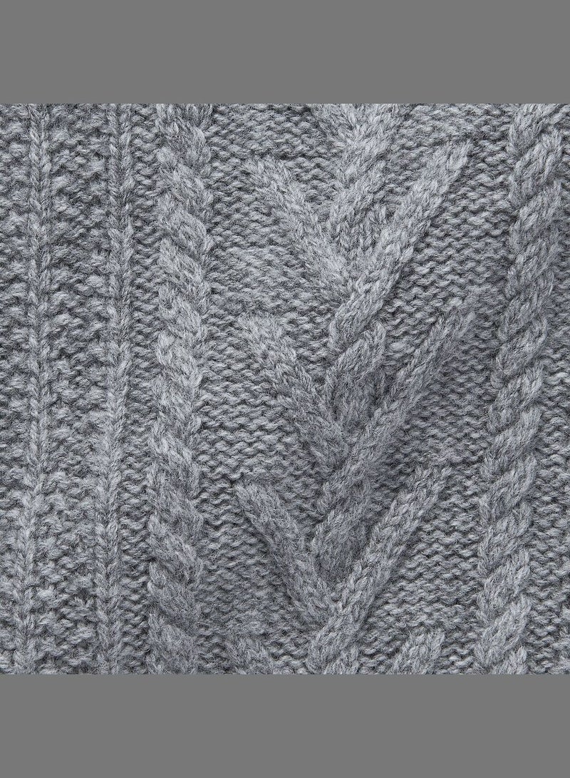 Merino Wool Cable Stitch Sweater