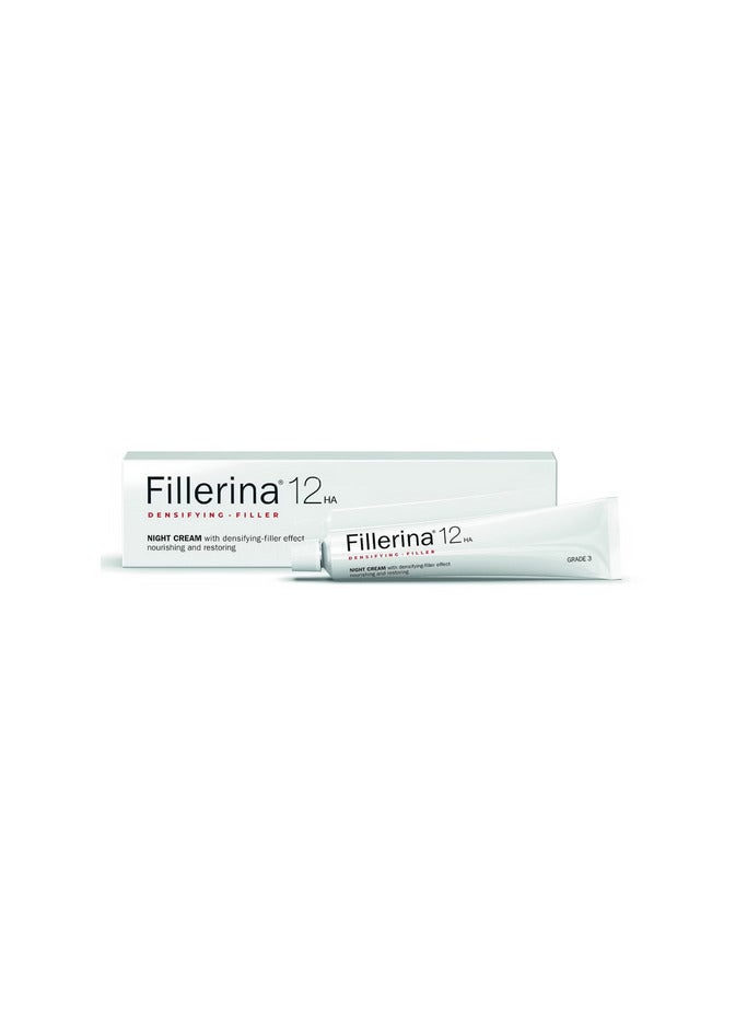 Fillerina 12 Densifying-Filler Night Cream - Grade 3 50m