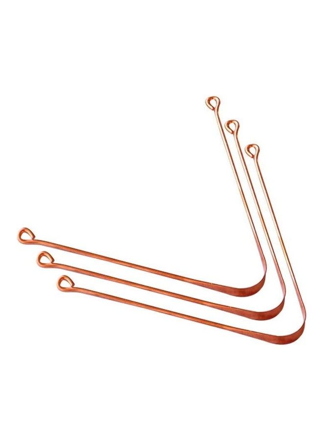 Set Of 3 Copper Tongue Cleaners Copper 0cm