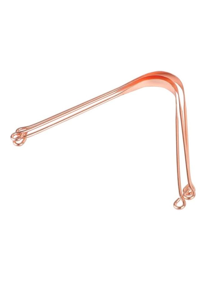 Set Of 3 Copper Tongue Cleaners Copper 0cm