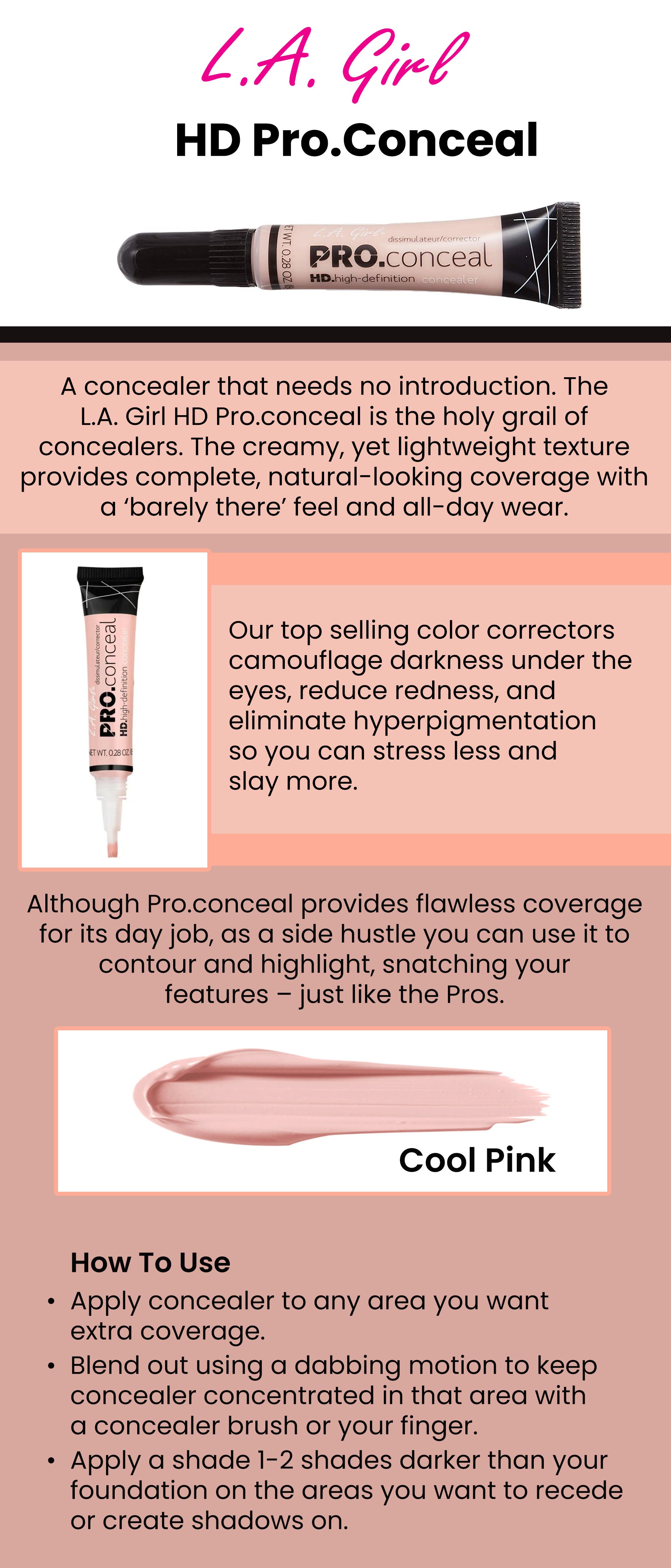 HD Pro Concealer GC965 Cool Pink