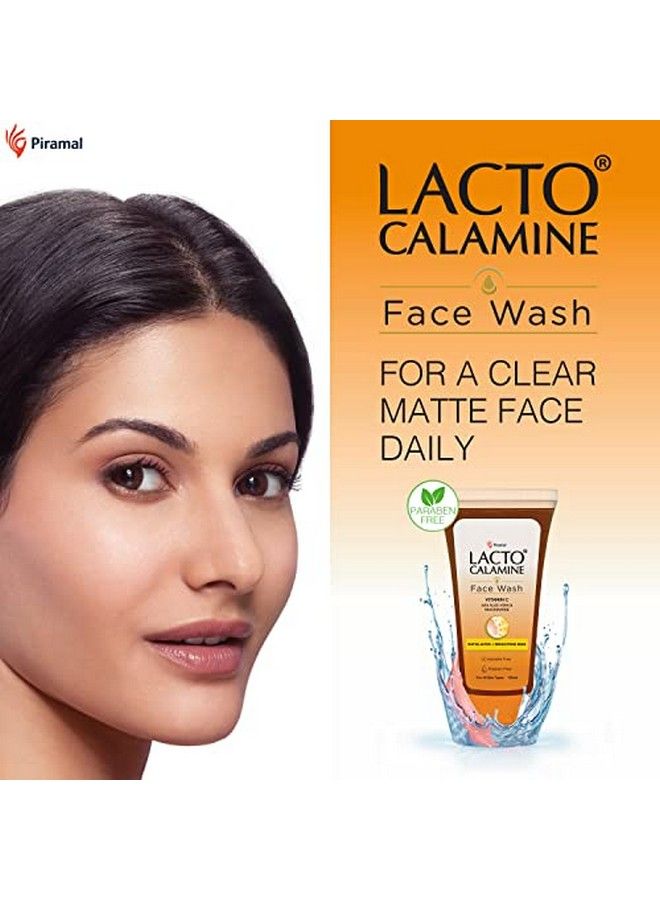 Vitamin C Face Wash With Aloe Vera & Niacinamide For Bright And Glowing Skin; Exfoliates Skin Reduces Pigmentation No Parabens No Sulphates (100 Ml * Pack Of 3) Orange