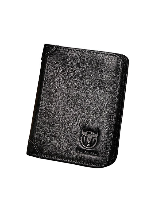 Men Genuine Leather Wallet RFID Blocking Credit Card Holder Black