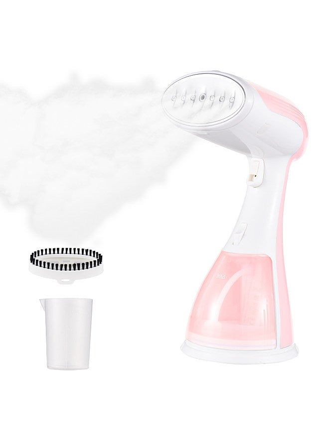 1500W Steamer for Clothes 2 in 1 Fabric Wrinkles Remover and Clothing Iron 35s Fast Heating 300ml Detachable Water Tank Portable Handheld Garment Steamer with Brush for Clothes Fabrics Curtains