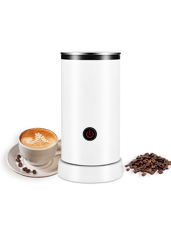 Electric Milk Frother 4-in-1 600W 240ml/8.12oz Hot and Cold Milk Foamer Silent Operation Anti Slip Stainless Steel Milk Steamer for Latte Cappuccinos Macchiato Hot Chocolate Milk