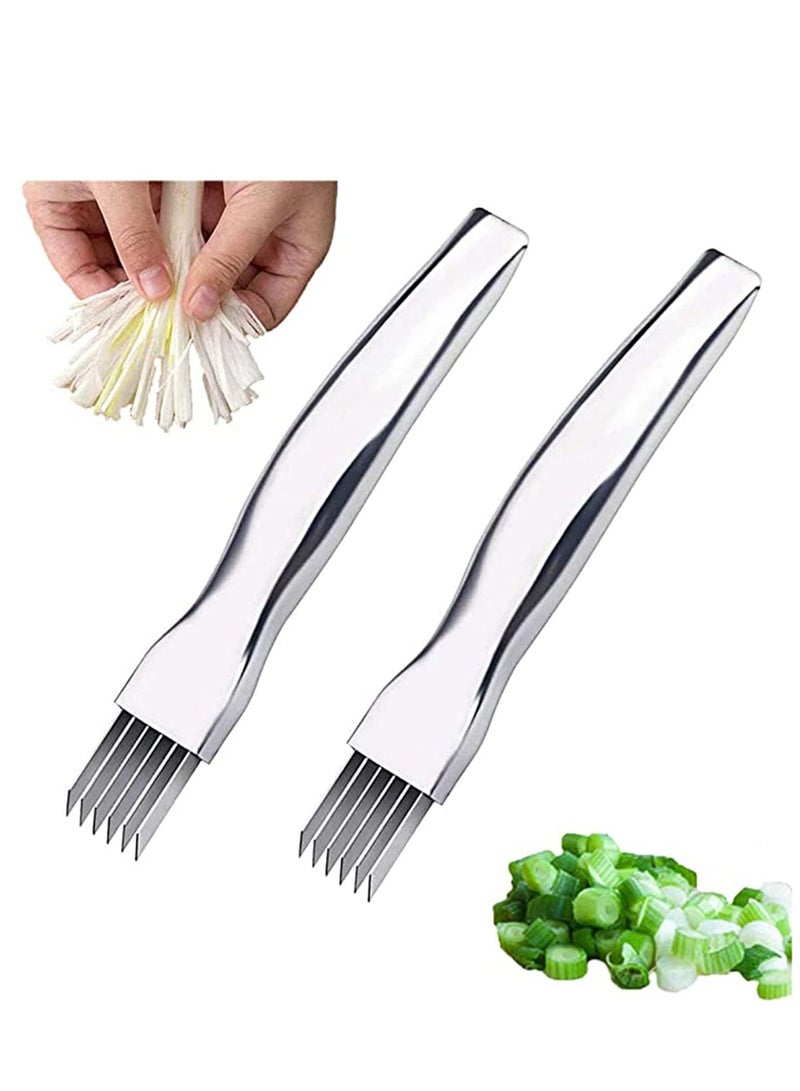 2 Pack Shred Silk The Knife Stainless Steel Vegetable Chopper Onion Garlic Cutter Food Kitchen Speedy