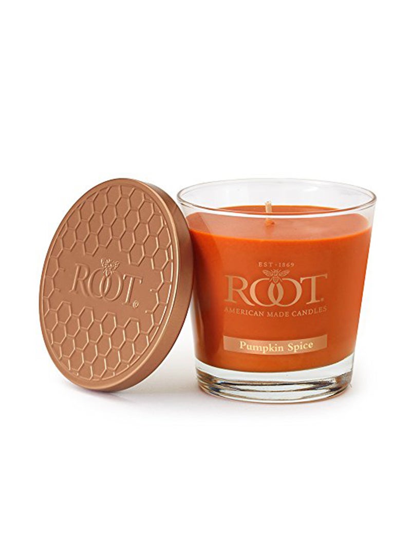 Pumpkin Spice Scented Candle Orange 3.5x3.5x3.5inch