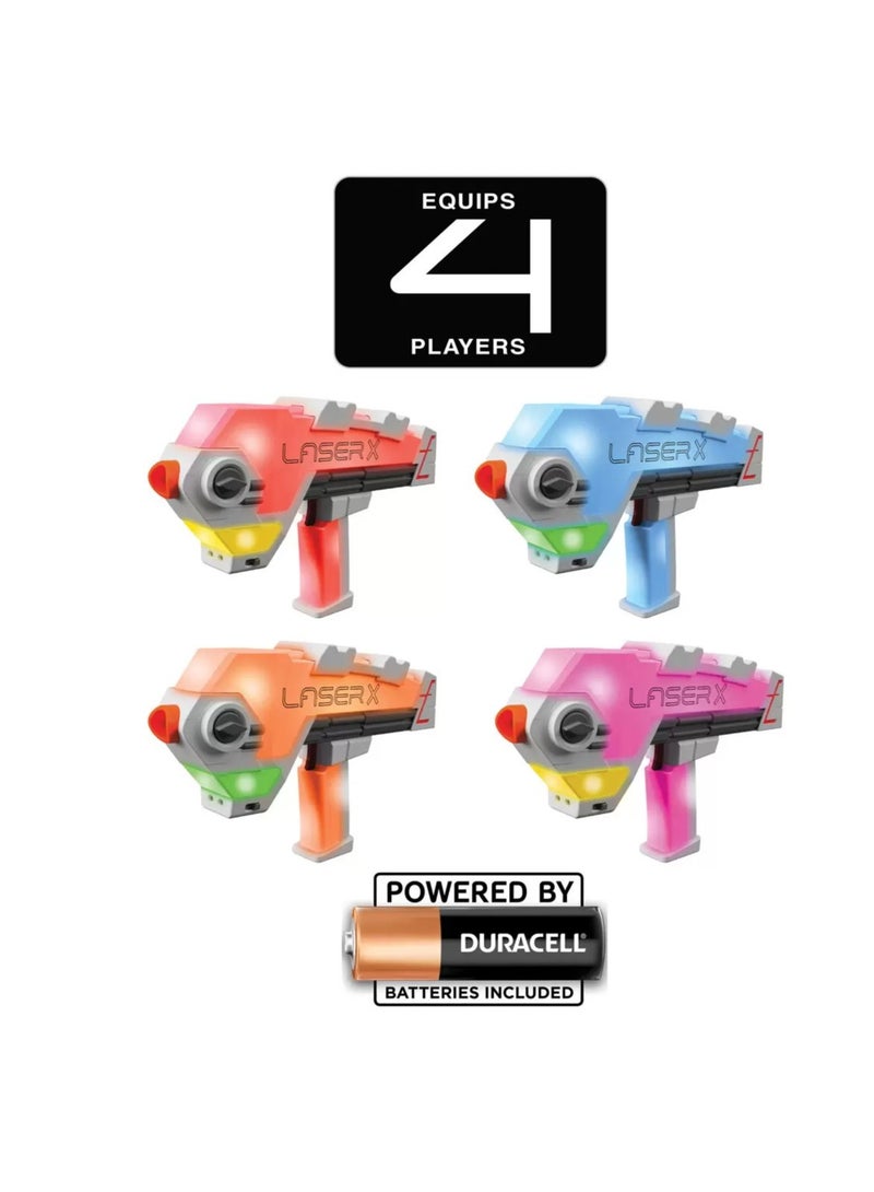 ULTRA 4 Player Blaster Laser Toy Game | range 300 ft / 90m | Batteries Included
