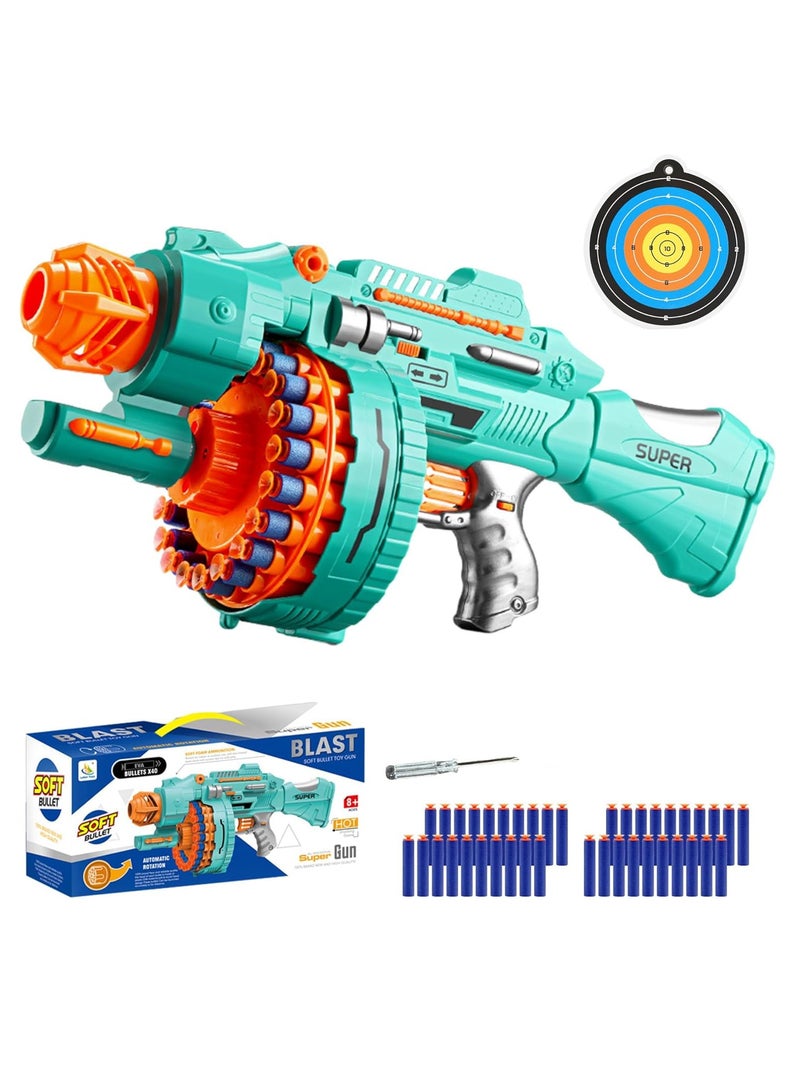 Toy Foam Blasters Kids Toys - Automatic Electric Toy Gun with 40 Foam Bullets, 20-Dart Rotating Drum, Girls & Boys Toys Age 8+, Birthday Gift for Kids