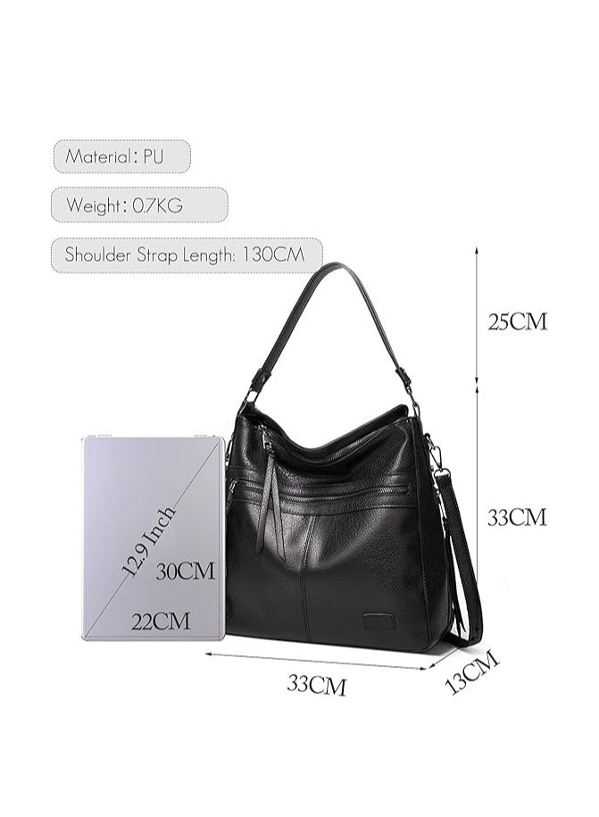 New Soft Leather Women's Bag Handbag One Shoulder Large Capacity Tote Bucket Bag