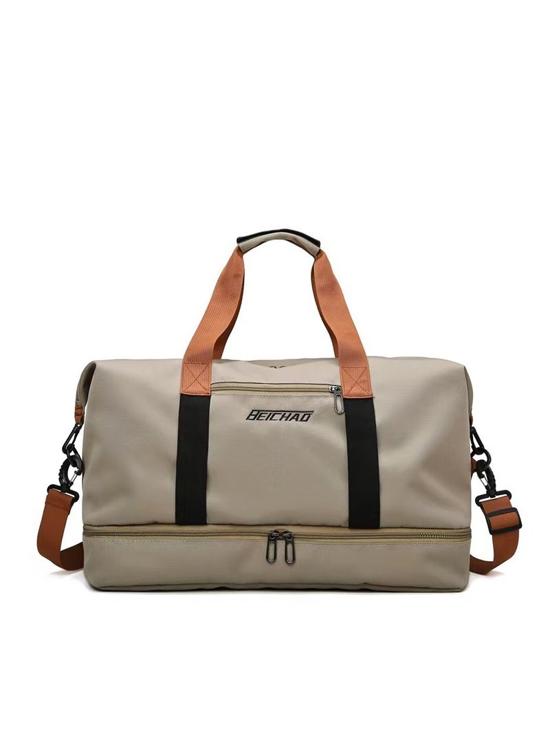 Travel Handbag Sports Gym Bag Weekender Carry On Overnight Bags for Women Men Duffle bag Sport Workout Gym Swim Hospital Shoulder Bag with Luggage Sleeve & Shoe Compartment