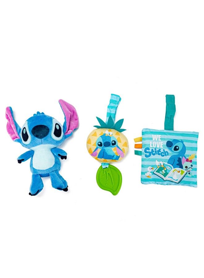 Kids Preferred Lilo & Stitch Stitch 3 Piece Gift Set With Stuffed Animal Stitch Plush And Activity Toys For Babies And Toddlers