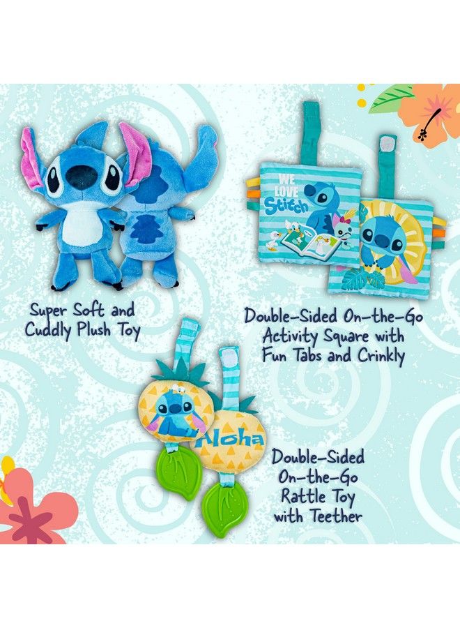 Kids Preferred Lilo & Stitch Stitch 3 Piece Gift Set With Stuffed Animal Stitch Plush And Activity Toys For Babies And Toddlers