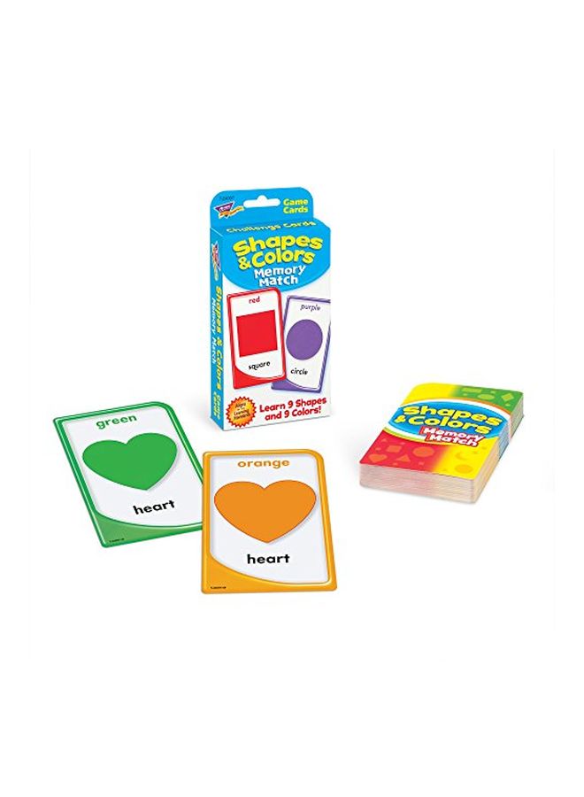 56-Piece Shapes and Colors Memory Match Flash Cards T-24007