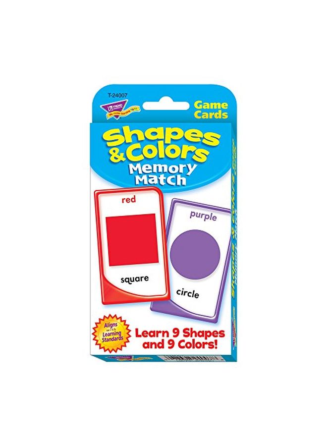 56-Piece Shapes and Colors Memory Match Flash Cards T-24007