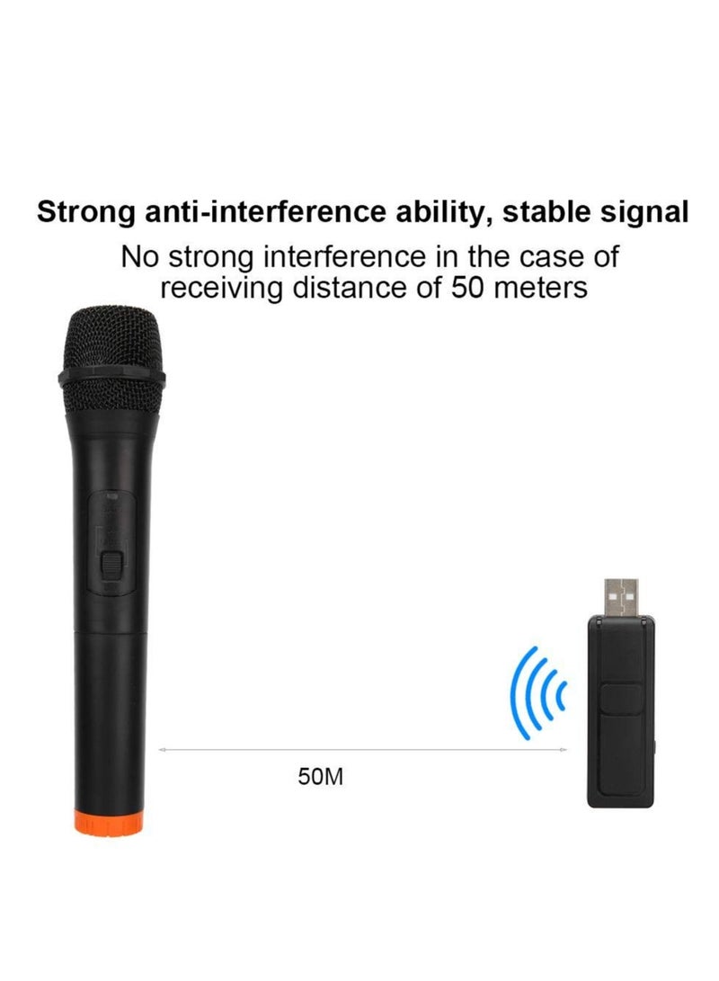 Handheld Wireless Microphone, VHF Wireless Microphone, Over 110 DB Outdoor Indoor Cordless Microphone System, Suitable for Karaoke, Singing, Party, Wedding, DJ, Speech