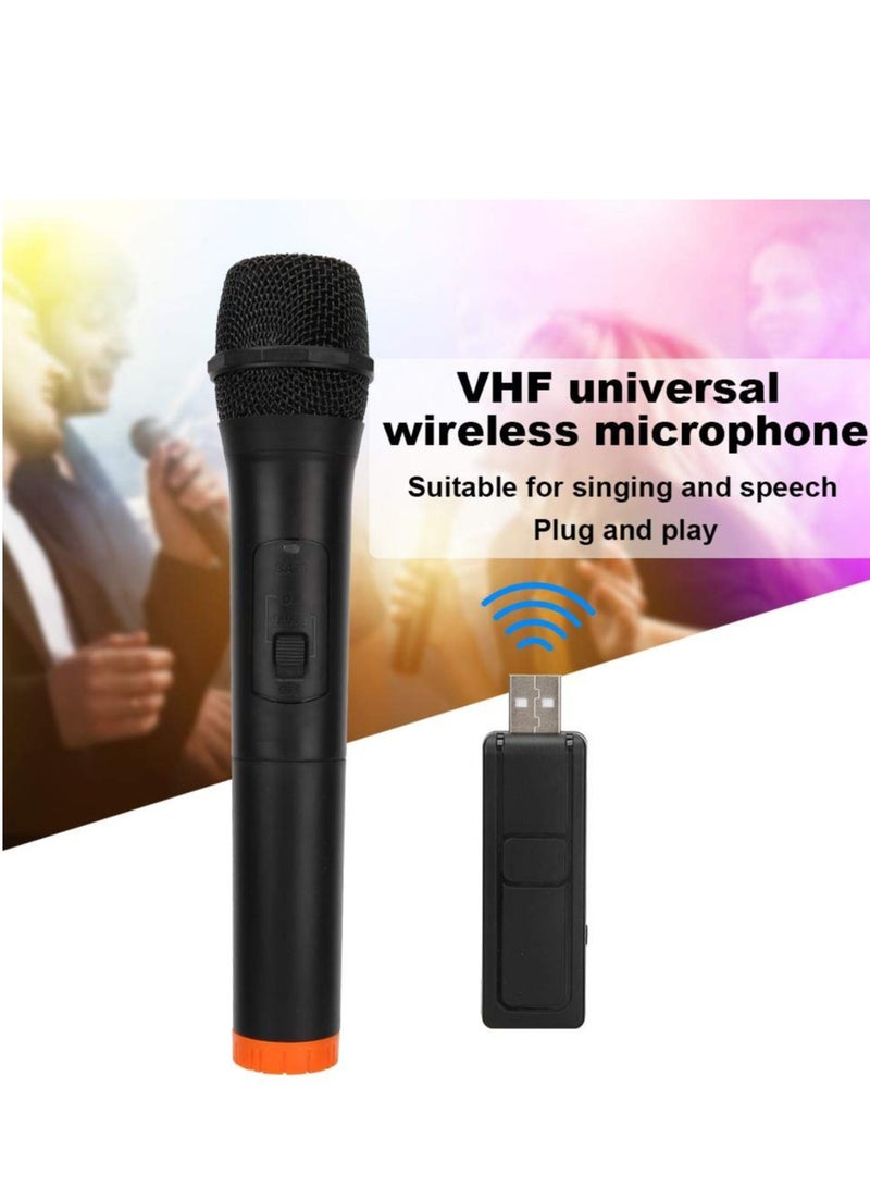 Handheld Wireless Microphone, VHF Wireless Microphone, Over 110 DB Outdoor Indoor Cordless Microphone System, Suitable for Karaoke, Singing, Party, Wedding, DJ, Speech