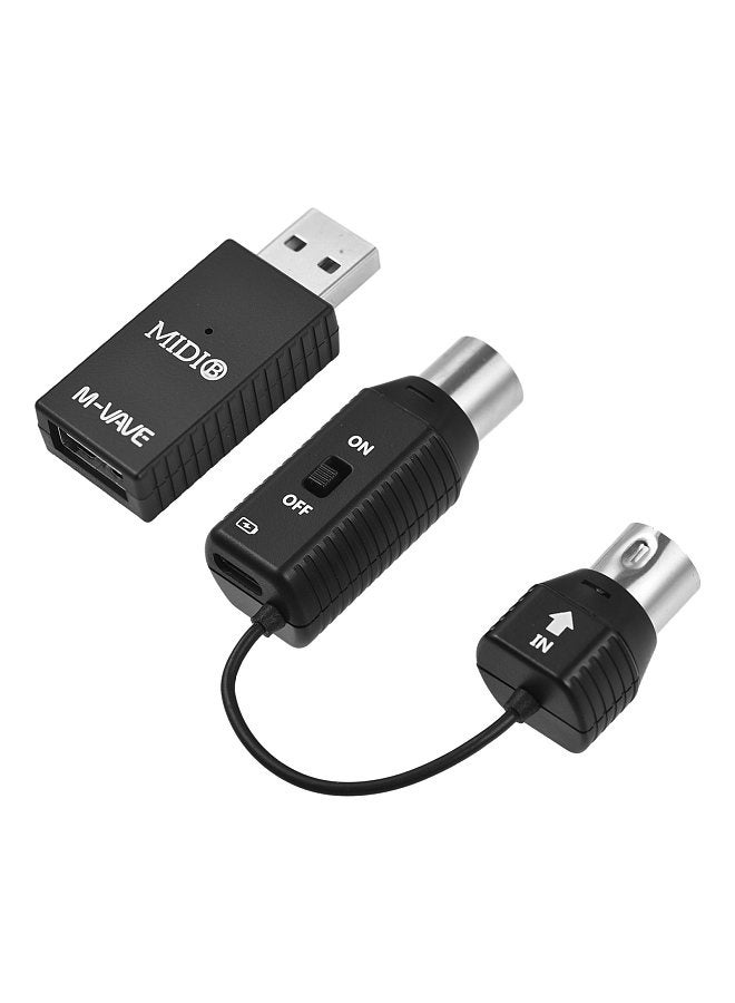 MS1 Mini Wireless Transmission System MIDI System MIDI Wireless Adapter Plug and Play Support for Devices with MIDI Interface
