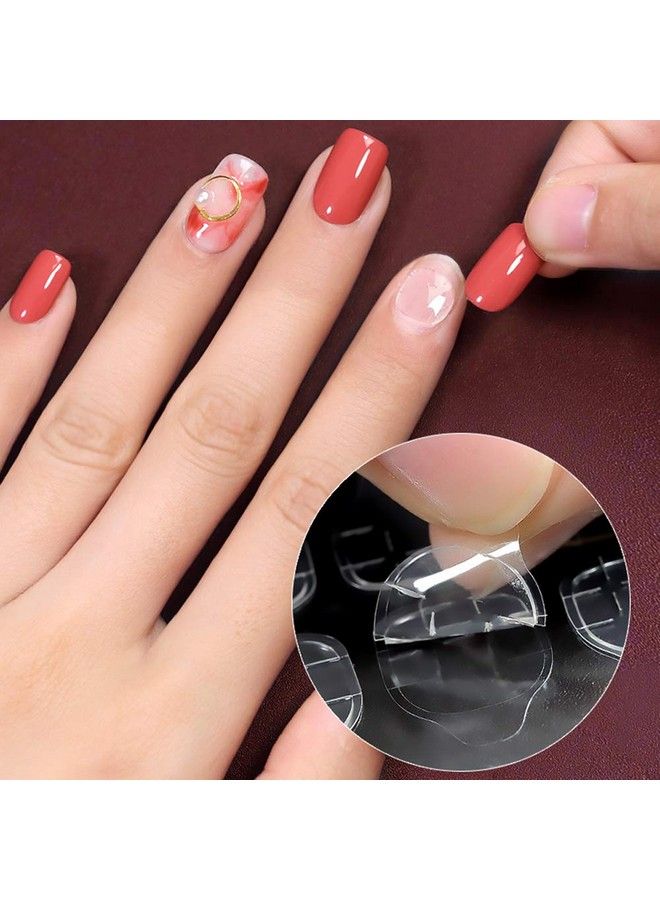 50 Sheets Double Side Glue Nail Sticker For Press On Nail Sticky TabsWaterproof Breathable False Nail Tips Jelly Adhesive Tabs Nail Glue