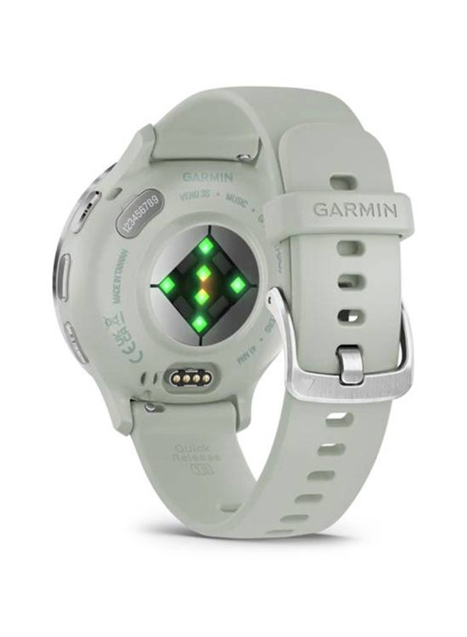 Venu 3S Silver Stainless Steel Bezel Sage Grey Case And Silicone Band