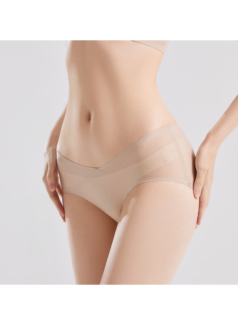 Low-waist, seamless, thin, breathable, belly-supporting maternity underwear