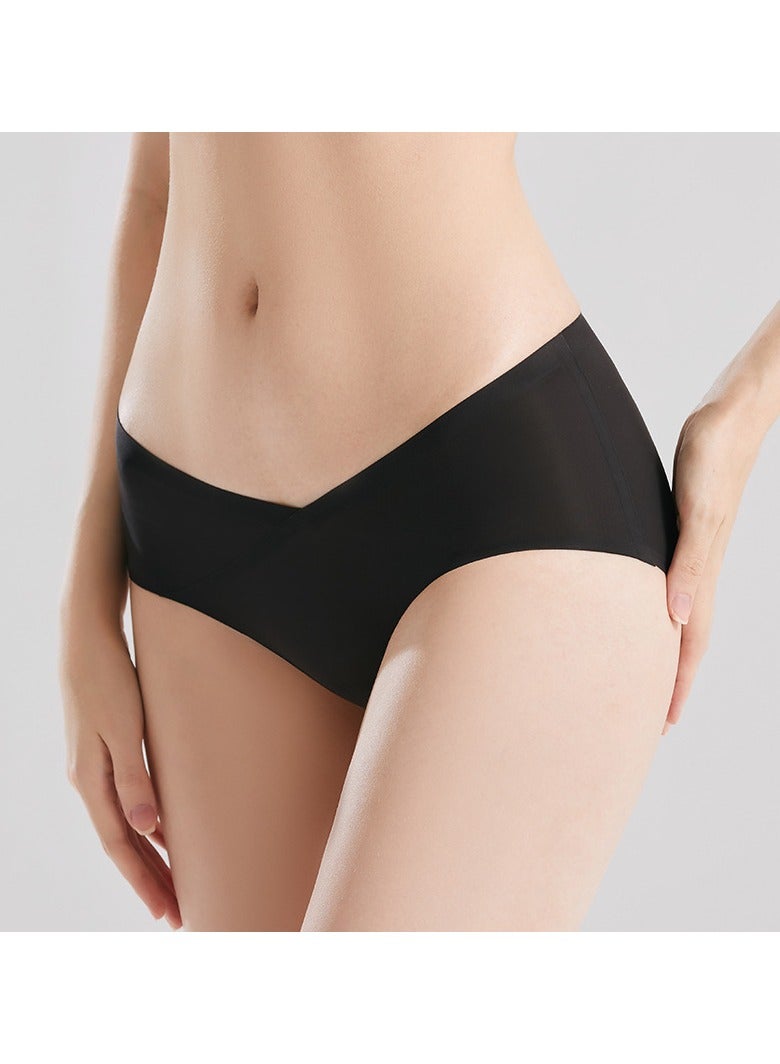 Low-waist, seamless, thin, breathable, belly-supporting maternity underwear