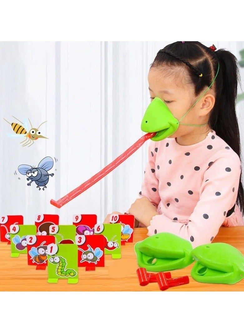Frog Lizard Mask Licking Tongue Board Games for Kids Family Party Toys Antistress Funny Desktop Puzzle