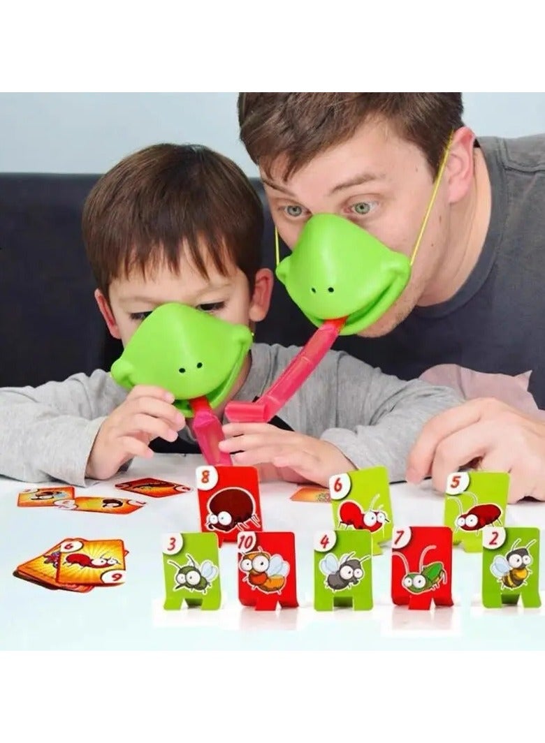 Frog Lizard Mask Licking Tongue Board Games for Kids Family Party Toys Antistress Funny Desktop Puzzle
