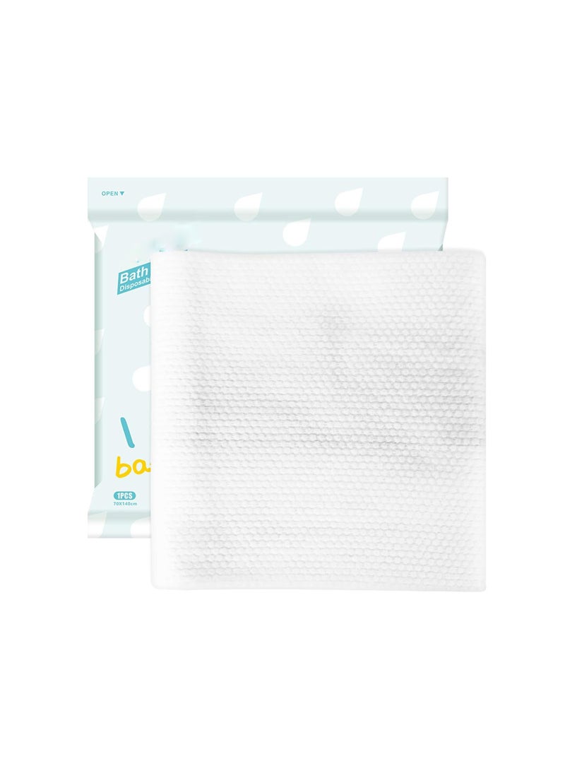 6 Pack Disposable Bath Towels, White Soft Bath Bath Wipes, Portable and Breathable Thick Bath Cloths, for Travel Hotel Business Trip, Shower Bath Big Towels Body Towel for Hiking (55