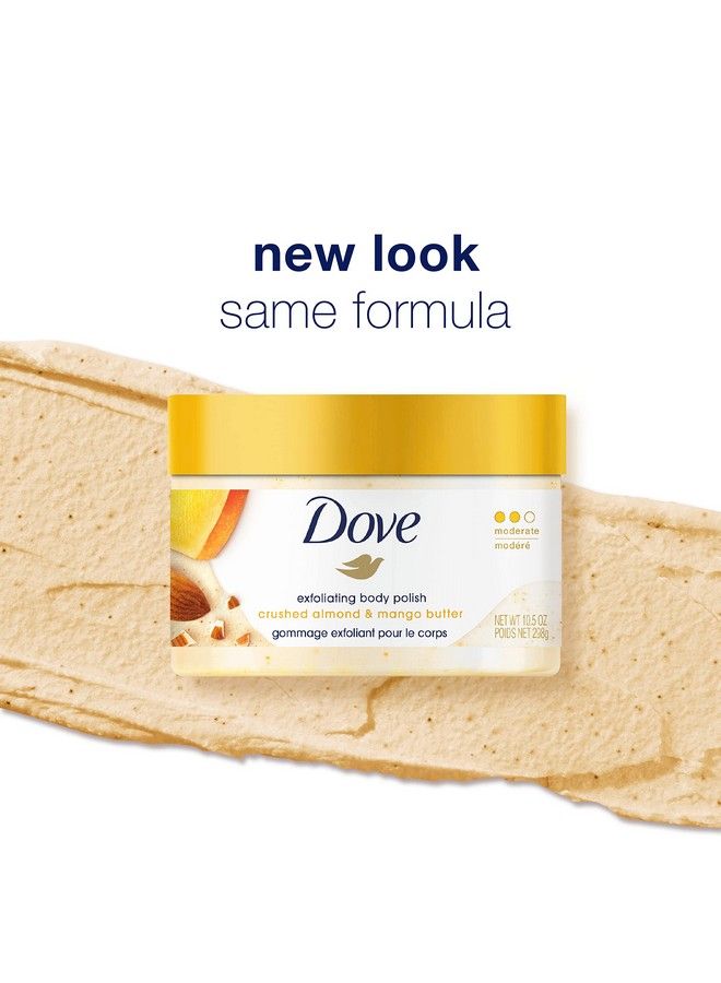 Scrub Crushed Almond & Mango Butter For Silky Smooth Skin Body Scrub Exfoliates & Restores SkinS Natural Nutrients 10.5 Oz