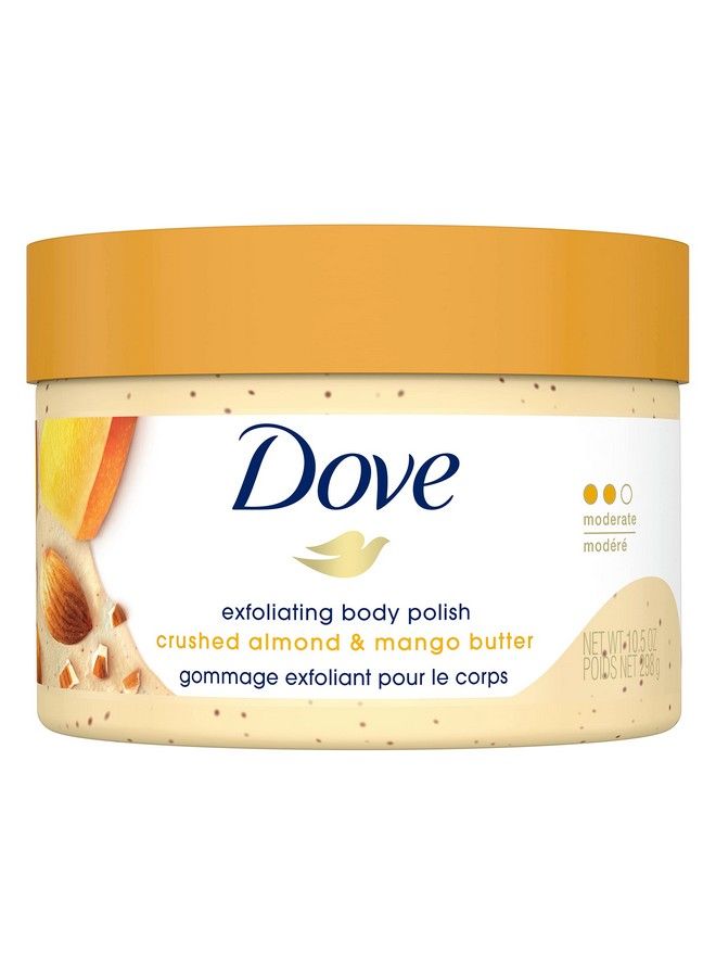Scrub Crushed Almond & Mango Butter For Silky Smooth Skin Body Scrub Exfoliates & Restores SkinS Natural Nutrients 10.5 Oz
