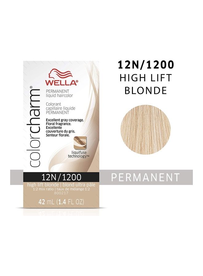 Color Charm Permanent Hair Colour 12N/1200 High Lift Blonde 42ml