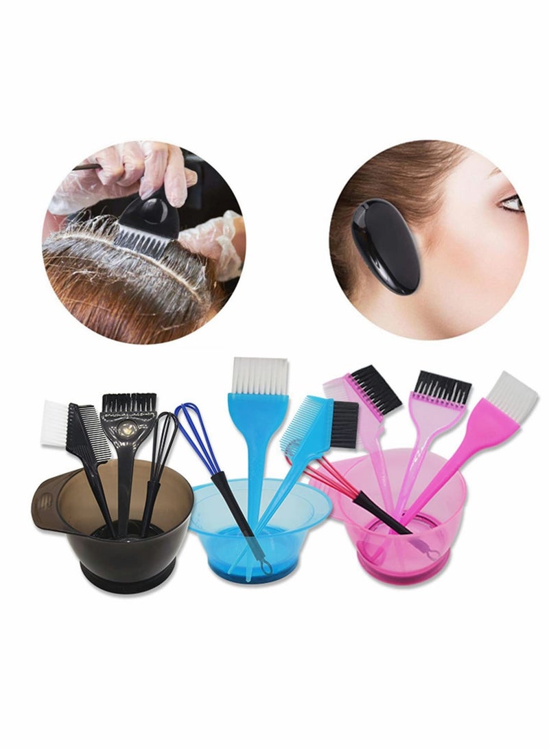 Hair Dye Coloring Kit with Color Bowl,Hair Dyeing Brush Tool Kit,Dye Comb,Tinting Bowl,Ear Caps,Dye Mixer