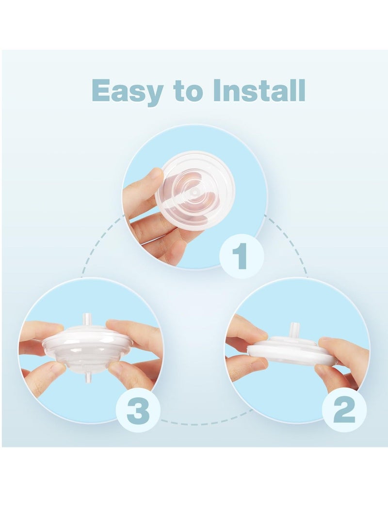 8 Pcs Papablic Duckbill Valves and Backflow Protector - Compatible with Spectra S1, S2, 9 Plus Breast Pumps. Not Original Pump Parts. BPA/DEHP Free