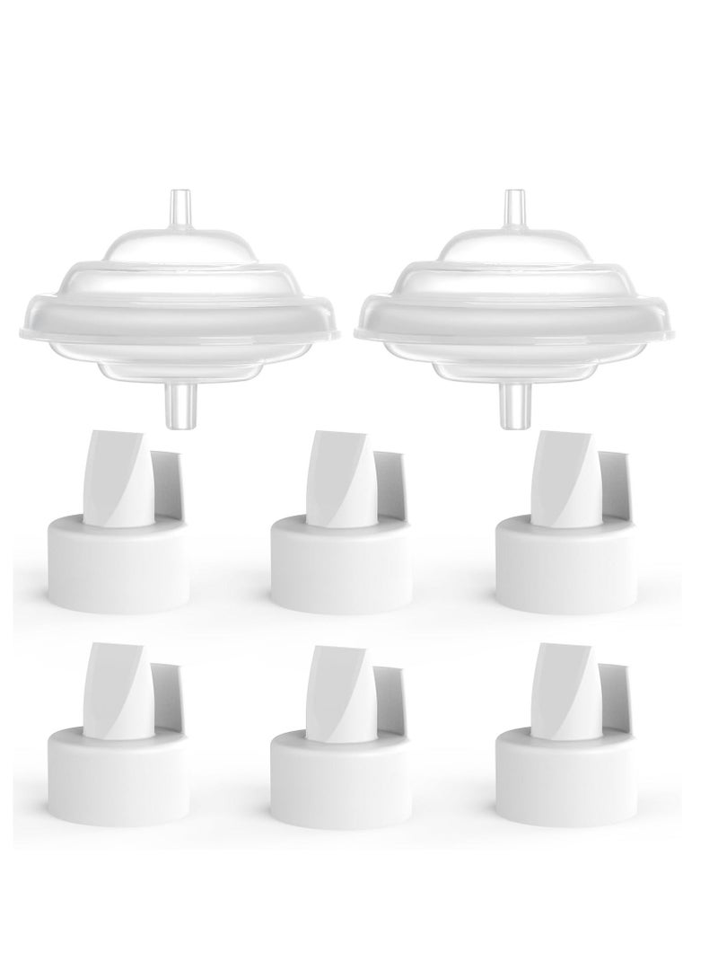 8 Pcs Papablic Duckbill Valves and Backflow Protector - Compatible with Spectra S1, S2, 9 Plus Breast Pumps. Not Original Pump Parts. BPA/DEHP Free