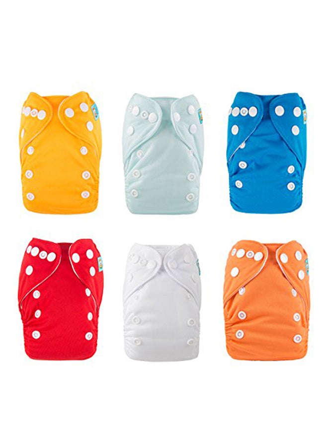 Newborn Cloth Diapers Pocket 6 Count With 12 Inserts