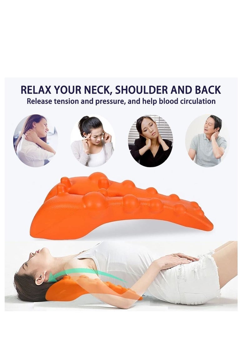 Neck and Shoulder Relaxer, Cervical Traction Device, Stretcher Chiropractic Pillows, Trigger Point Massager Tool for TMJ Pain Relief, Headache Muscle Tension Spine Alignment