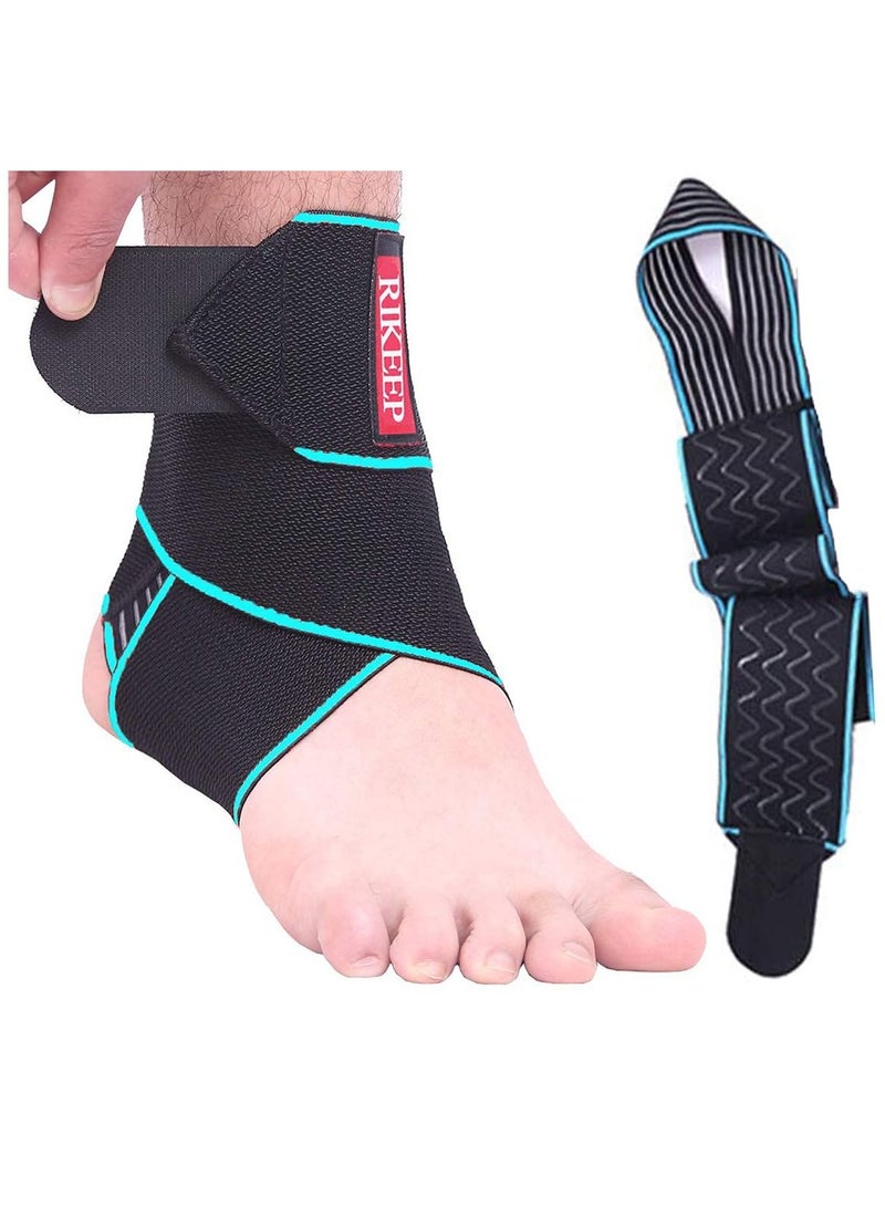 Ankle Support Brace, Breathable Ankle Wrap, Adjustable Compression Ankle Support Wrap Sleeve for Sprained Ankle, Stabilize Ligament, Sports, Against Chronic Ankle Strain Fatigue