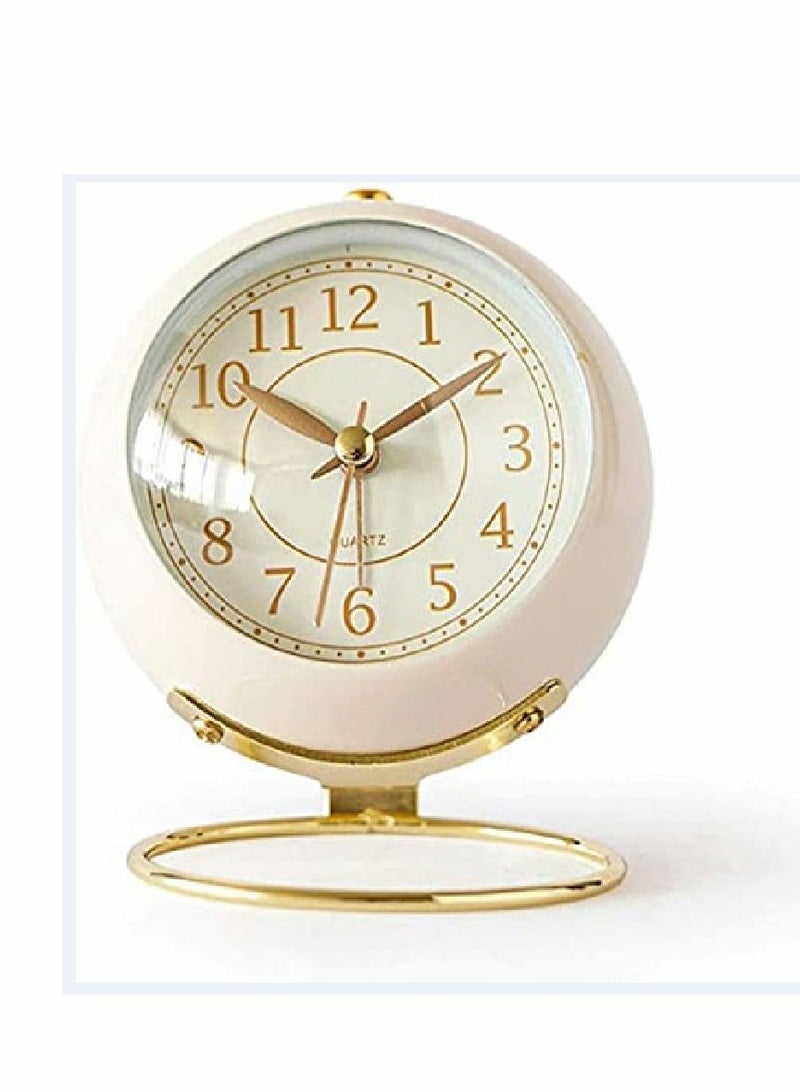 Loud Alarm for Deep Sleepers, Classic Non-Ticking Tabletop Clock with Backlight