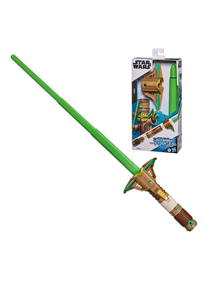 Lightsaber Forge Yoda Extendable Lightsaber Toy Customizable Roleplay Toy For Kids Ages 4 And Up Multicolor Standard (F1163)