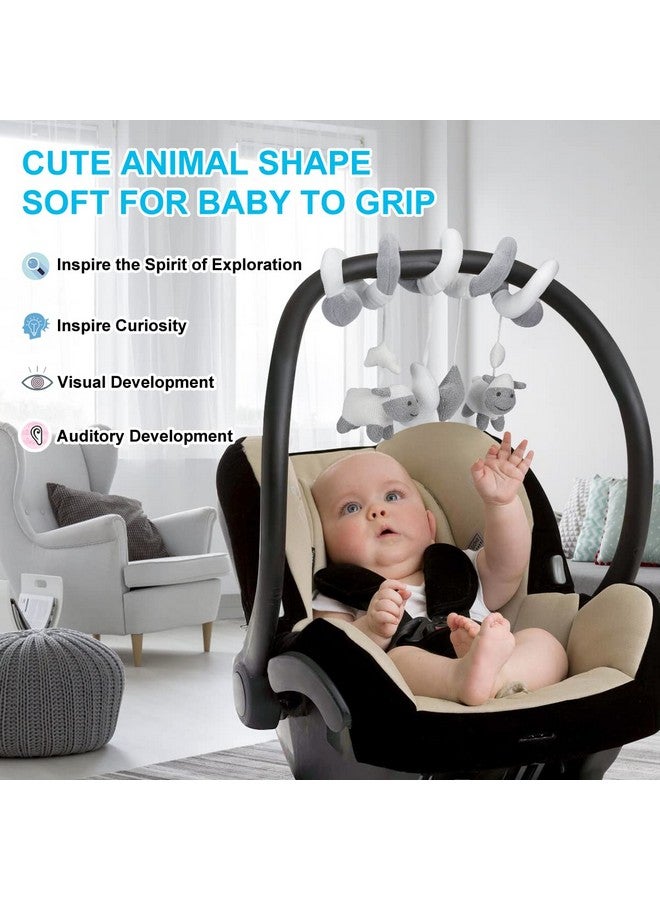 Hanging Car Seat Toys Infant Stroller Toys For Car Seat Stroller Mobile Crib Bar With Bell Baby Activity Spiral Plush Toys Best Gift For Boys And Girls Spiral Activity Toy