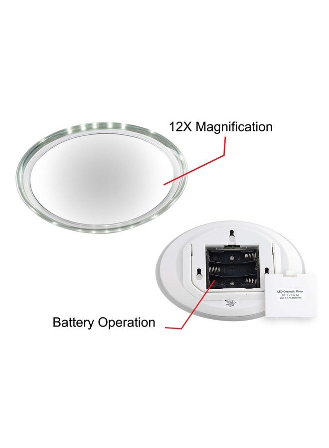 Stand Or Suction Wall Mount Led Mirror12X