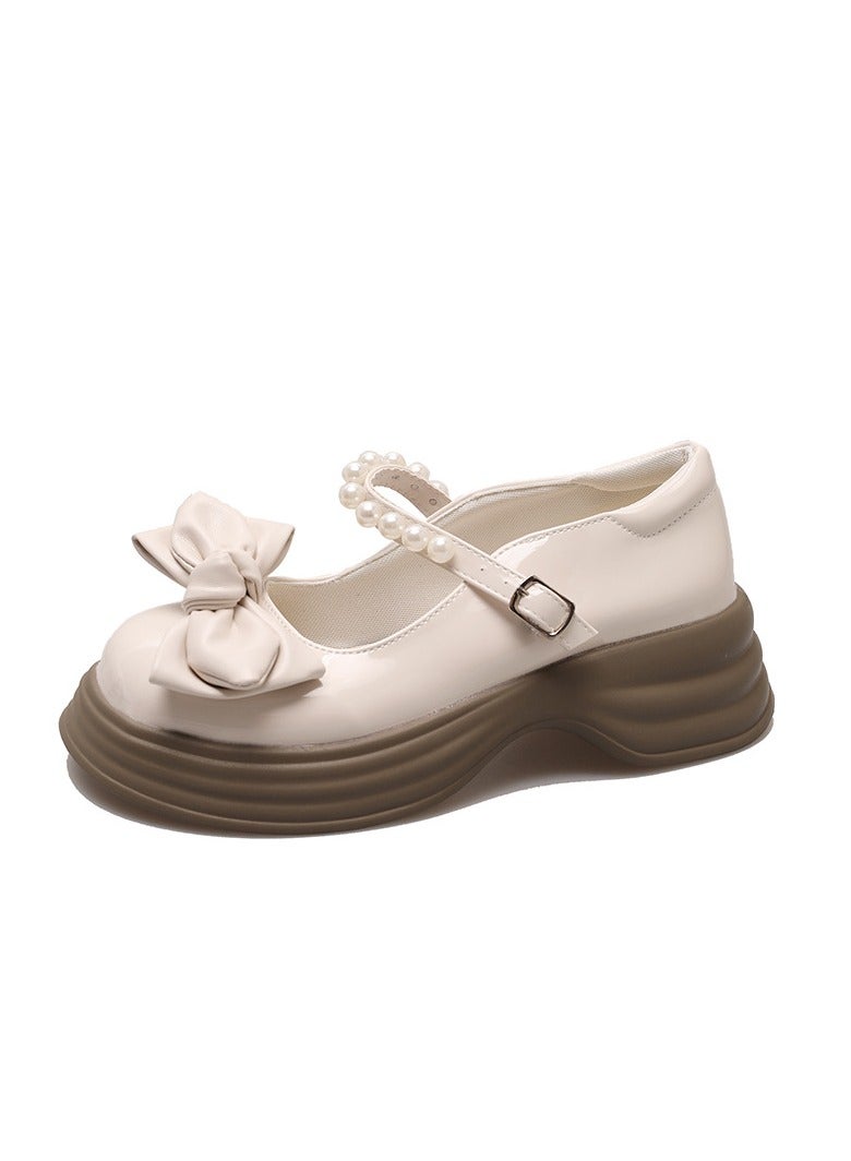 Girls New Retro Small Leather Shoes