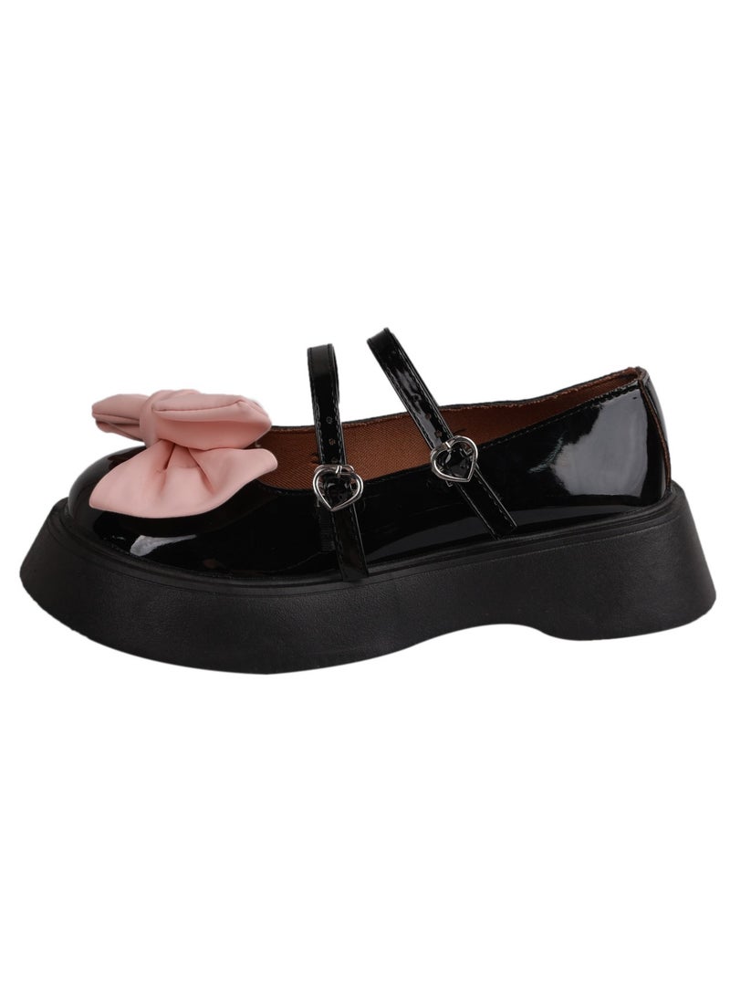 New Bow Girls Cute Princess Leather Shoes