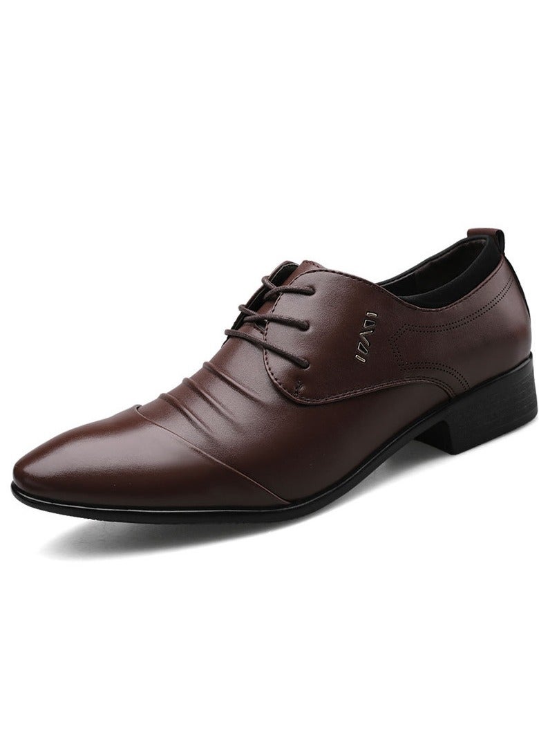 New Men's Business Wedding Leather Casual Shoes