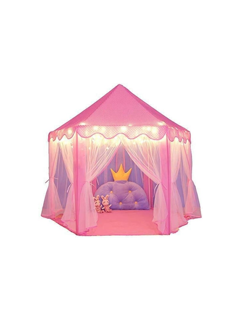 Princess Castle Play Tent House With Star Lights