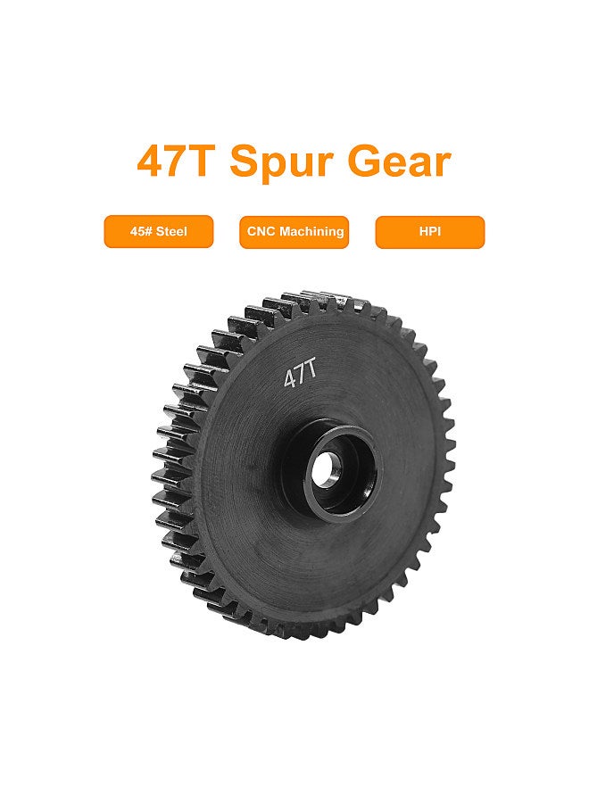 Steel 47T Main Gear Metal Spur Gear Replacement for HPI Savage X 4.6 1/8 Remote Control Car Upgrade Parts