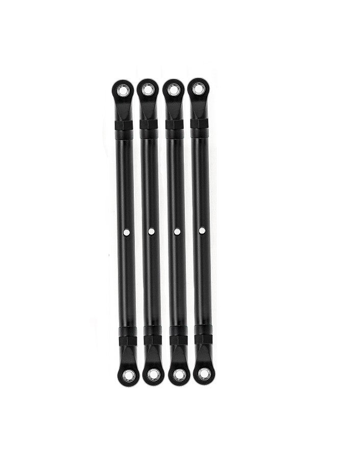 8PCS Aluminum Alloy Link Rod Linkage Set 313MM Wheelbase Replacement for AXIAL 1/10 SCX10 90046 TRX4 Remote Control Crawler Car Accessories, Black